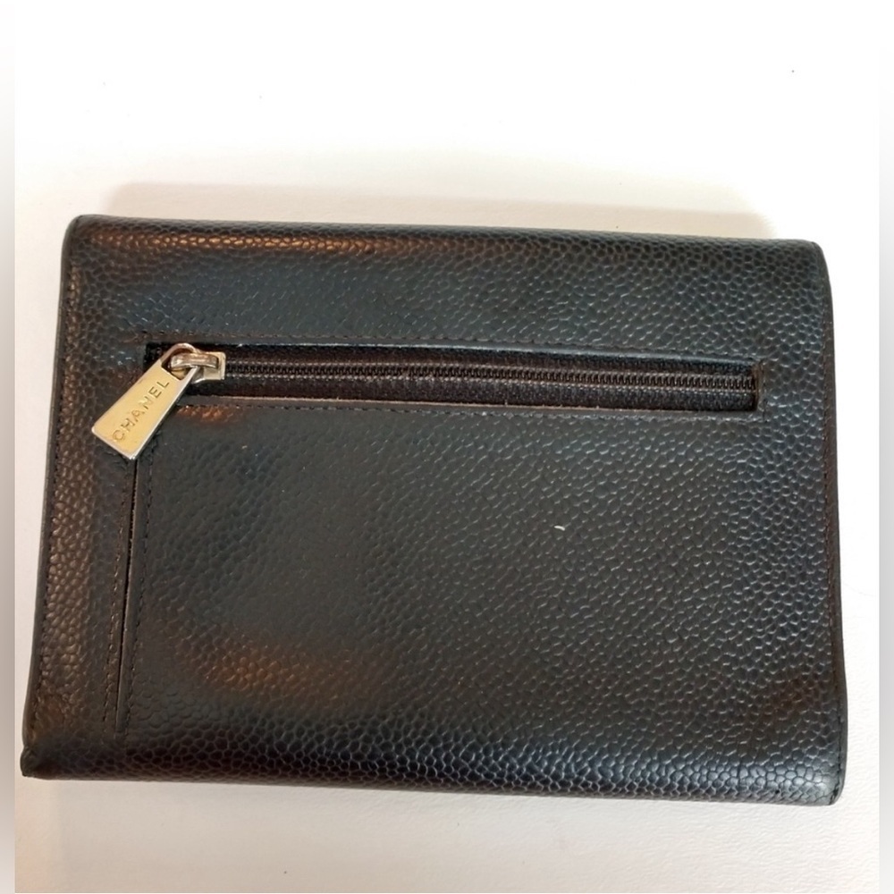 CHANEL Caviar Black Trifold Wallet - Picture 2 of 14